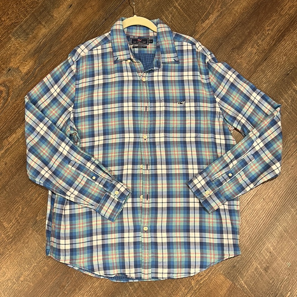 Vineyard Vines Mens Size Large Slim Fit Tucker Shirt